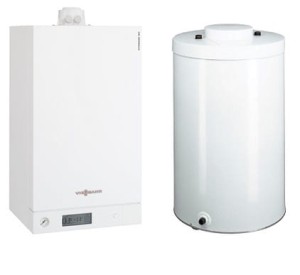 Viessmann Vitodens 100-W 1-funkcyjny kondensat 26kW + zasobnik c.w.u. Vitocell 100-W typ CUG(100l) B1HC123